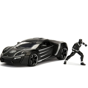 اسباب بازی ماشین فلزی لیکان هایپراسپورت Black Panther Lykan Hypersport و فیگور پلنگ سیاه با مقیاس 1:24_اسباب بازی